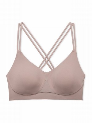 Rose / Beige Victoria Secret CandeNude VSX Elevate™ Strappy Comfort Low Impact Bras | FPZXK9268