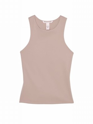 Rose / Beige Victoria Secret CandleNude VS Elevate High Neck Tops | XMRHQ8190