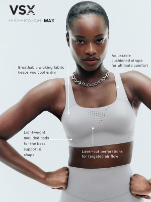 Rose / Pink Victoria Secret CandleBack Close VSX Featherweight™ Max High Support Sports Bra | FBTDR4071