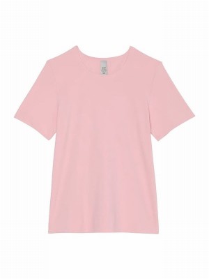 Rose / Pink Victoria Secret Chalk Elevate™ Stretch T Shirts | QLCFH0742