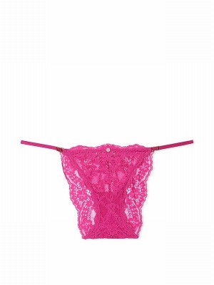 Rose / Pink Victoria Secret Luscious Lace Bikini Underwear | SVNWI1856