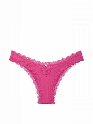 Rose / Pink Victoria Secret Luscious Lace Trimzilian Underwear | RVESA7514