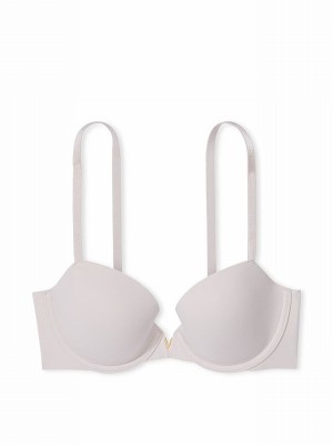 Silver / Grey Victoria Secret Pearl Lightly Lined Demi Smooth Bras | RNGFV0317