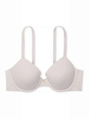 Silver / Grey Victoria Secret Pearl Smooth Lightly Lined Full Cup Bras | VDQLM9607