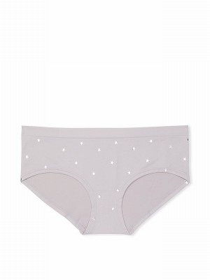 Silver / Grey Victoria Secret Pearl Stars Hipster Underwear | DIYUZ8713