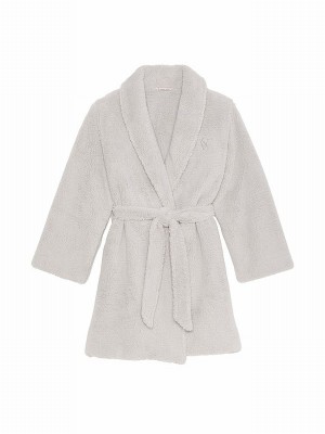 Silver / Grey Victoria Secret Pearl Super Cosying Gown Nightwear | MSUFP0327