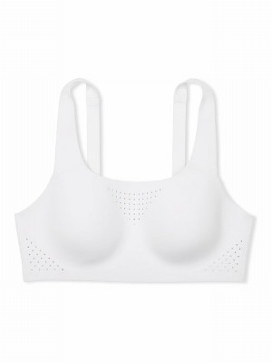 White Victoria Secret Back Close VSX Featherweight™ Max High Support Sports Bra | DHXCJ8264
