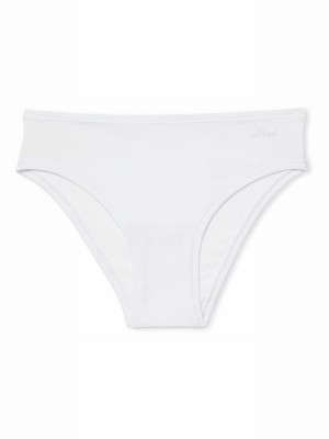 White Victoria Secret Cheeky Cotton Cheeky Underwear | YHWLV0859