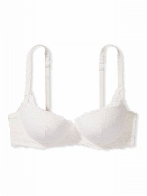White Victoria Secret Coconut Balcony Lace Bras | IFPMH0754