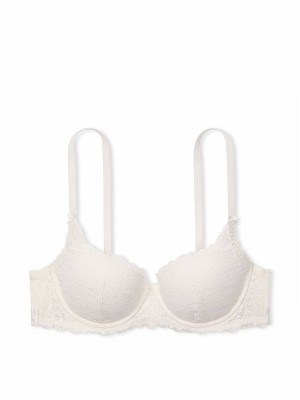 White Victoria Secret Coconut Balcony Lace Bras | EUWVO8156