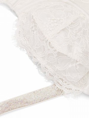 White Victoria Secret Coconut Halter Shine Bodysuit Lingerie | NETZQ5902