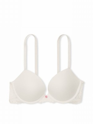White Victoria Secret Coconut Push Up Bras | OLGPD0541