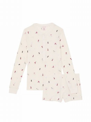 White Victoria Secret Coconut Skiers Thermal Nightwear | ZBXMY6149
