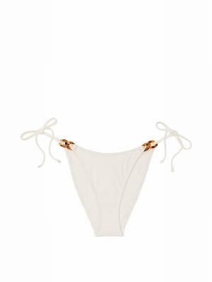White Victoria Secret Coconutzilian Chain Bikini Bottom | FPYNA5674