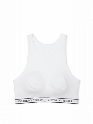 White Victoria Secret Cottonlette Low Impact Bras | NJKAI3214