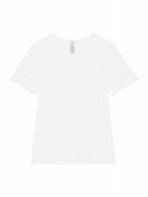 White Victoria Secret Elevate™ Stretch T Shirts | UMYCS2596