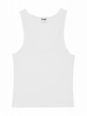 White Victoria Secret Modal Rib Top Nightwear | MSBYI7360