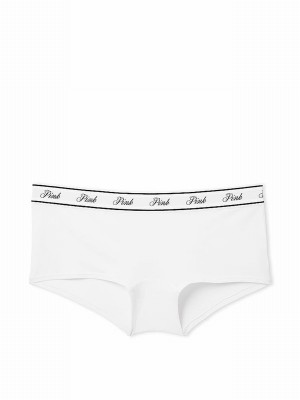 White Victoria Secret Optic Cotton Logo Underwear | DPTAC6950