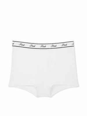 White Victoria Secret Optic High Waist Cotton Logo Underwear | CHSFK0951