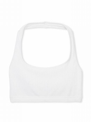 White Victoria Secret Optic Seamless Low Impact Sports Bra | PEJHQ8627
