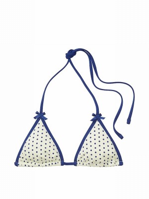 White Victoria Secret Sleepy Dot Frankies Cape May Bikini Top | SNGZR0763