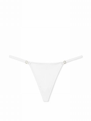 White Victoria Secret Smooth Adjustable G-String Underwear | HKGXB0293