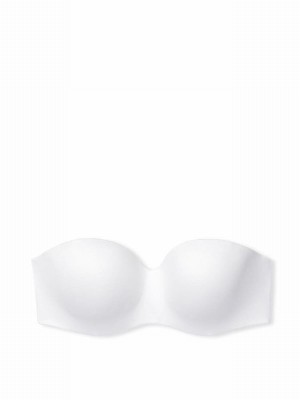 White Victoria Secret Strapless Bras | FAKJX2347