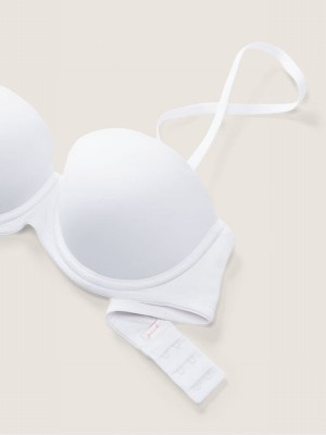 White Victoria Secret Strapless Multiway Push Up Smooth Push Up Bras | UZJGE3620