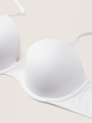 White Victoria Secret T Shirt Bras | HDALM1872