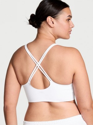 White Victoria Secret VSX Elevate™ Strappy Comfort Low Impact Sports Bra | EWBUA3049