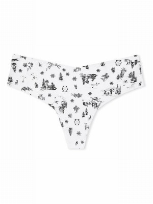 White Victoria Secret Winter Thong Underwear | PHEOK6073
