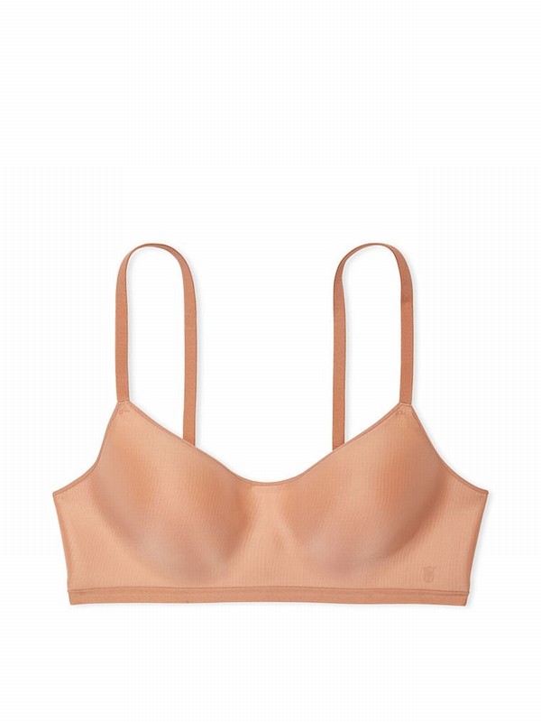 Beige Victoria Secret Almost Nude Demi Ange Bras | IZKPT3950