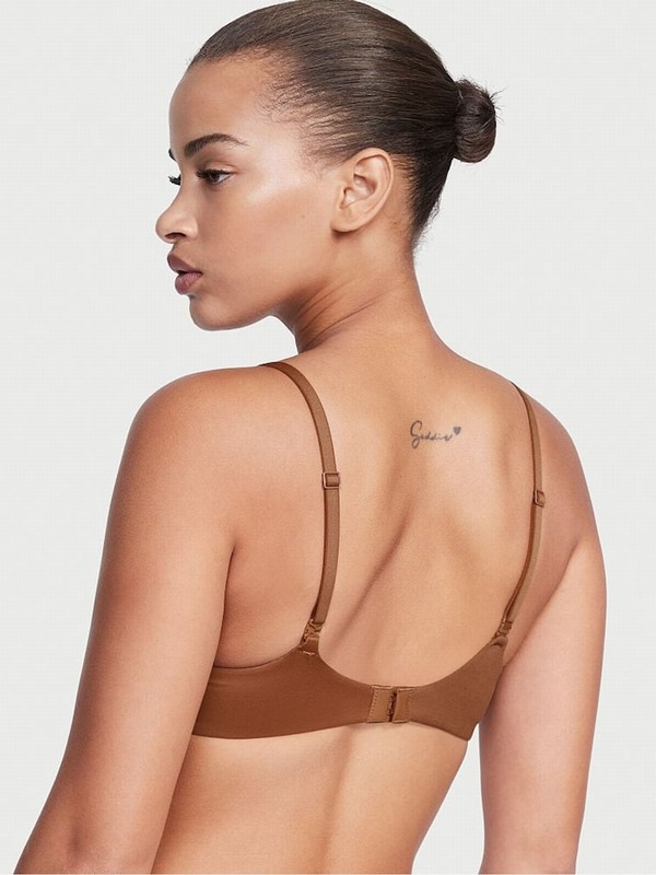 Beige Victoria Secret Caramel Kiss Nude Full Cup Bras | QNEDS6509