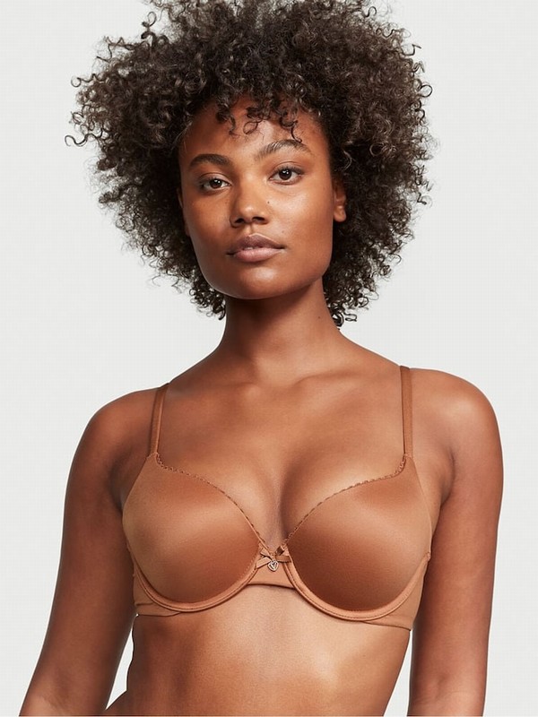 Beige Victoria Secret Caramel Kiss Nude Full Cup Bras | CWSQK0473