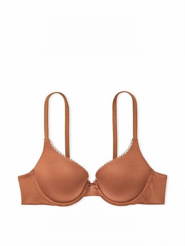 Beige Victoria Secret Caramel Kiss Nude Full Cup Bras | CWSQK0473