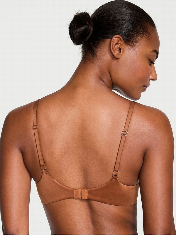 Beige Victoria Secret Caramel Nude Demi Invisible Lift Minimiser Bras | MVZAJ5927