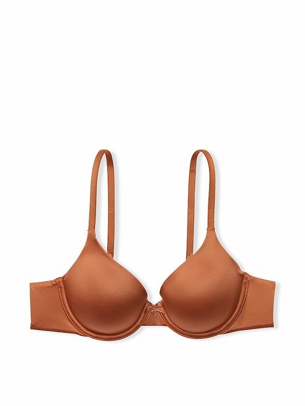 Beige Victoria Secret Caramel Nude Full Cup Bras | CDVST0368