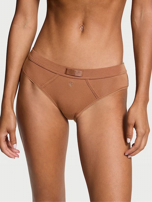 Beige Victoria Secret Caramel Nude Hipster Underwear | AVMGI5182