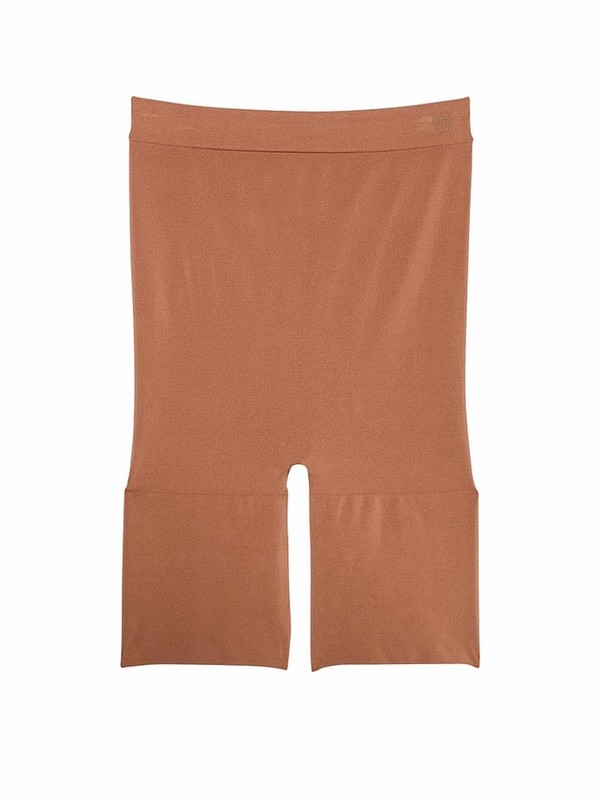 Beige Victoria Secret Caramel Nude Seamless Shaping™ High Waist Underwear | HWTCF0354