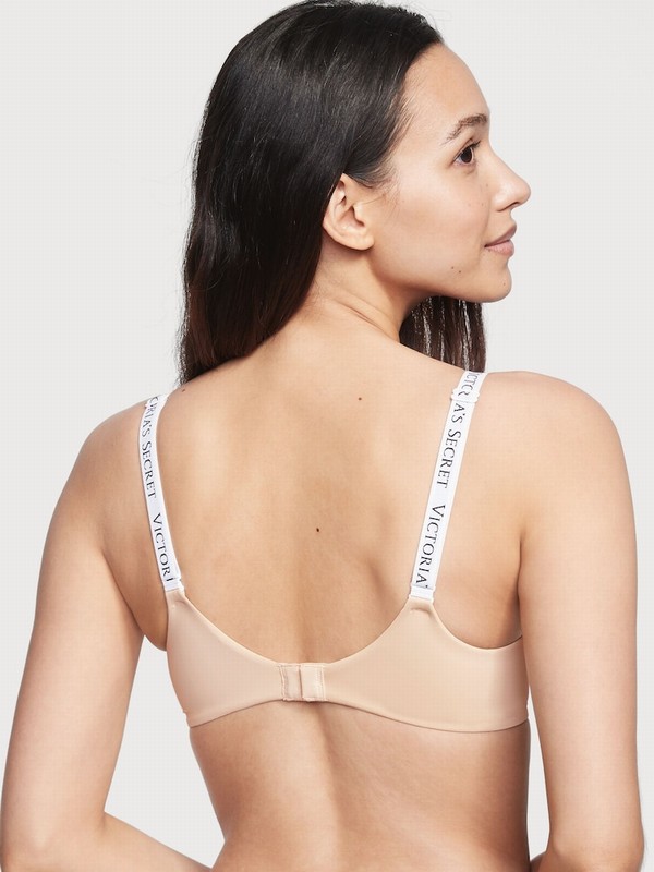 Beige Victoria Secret Champagne Nude Full Cup Push Up Bras | ZPLCV3572