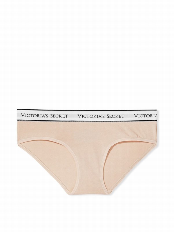 Beige Victoria Secret Champagne Nude Hipster Underwear | ZHTQD1543