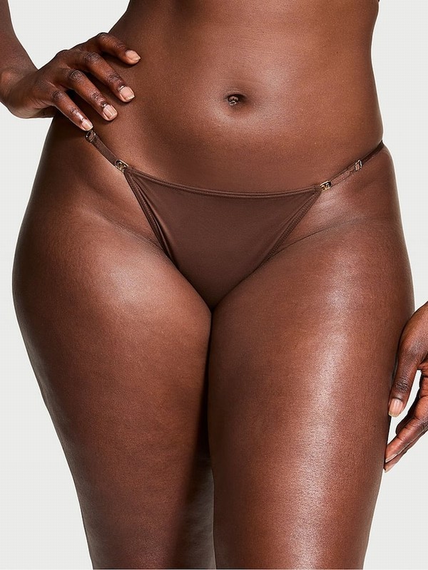 Beige Victoria Secret Ganache Nude Bikini Underwear | ECXUD7358