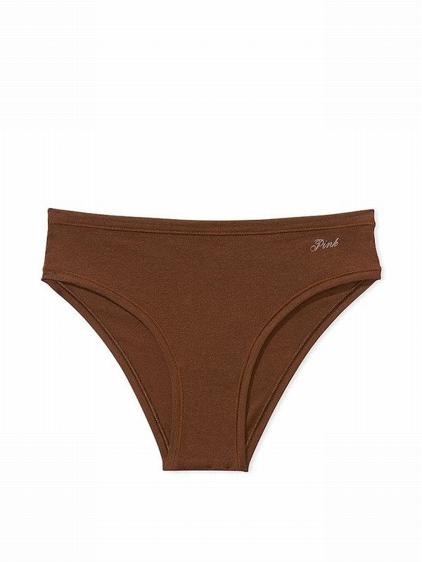 Beige Victoria Secret Ganache Nude Cheeky Cotton Cheeky Underwear | TBKPD4065