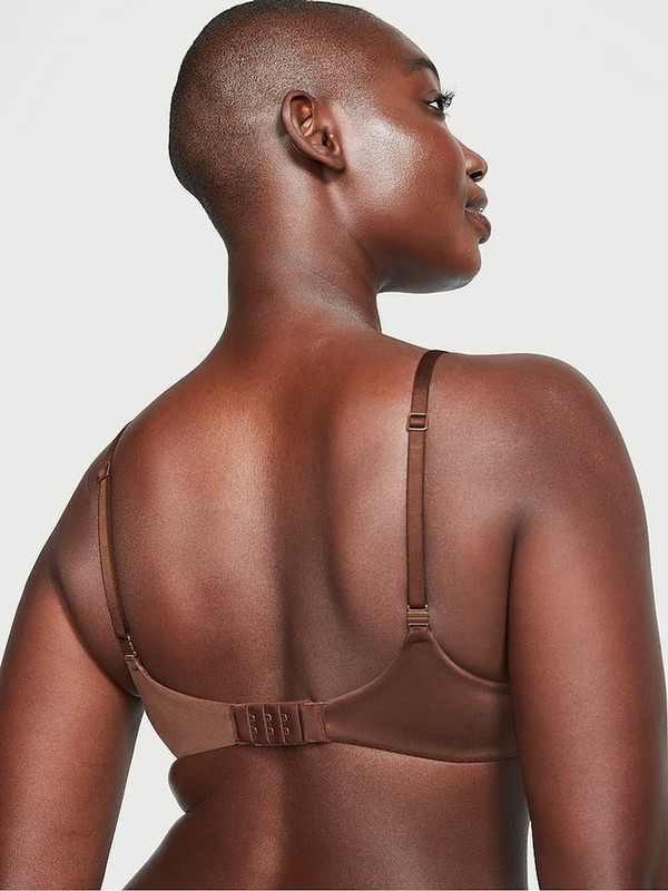 Beige Victoria Secret Ganache Nude Demi Invisible Lift Minimiser Bras | EUKLM3274