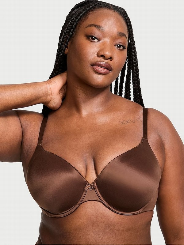 Beige Victoria Secret Ganache Nude Full Cup Bras | DYUVA9057