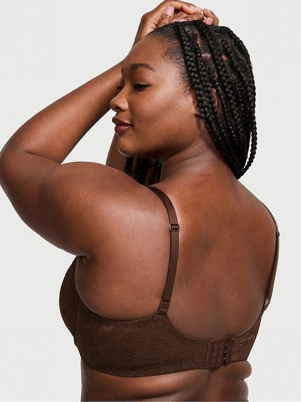 Beige Victoria Secret Ganache Nude Lace Minimiser Invisible Lift Minimiser Bras | HTCNW7923