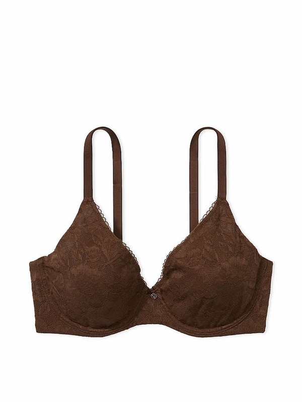 Beige Victoria Secret Ganache Nude Lace Minimiser Invisible Lift Minimiser Bras | HTCNW7923