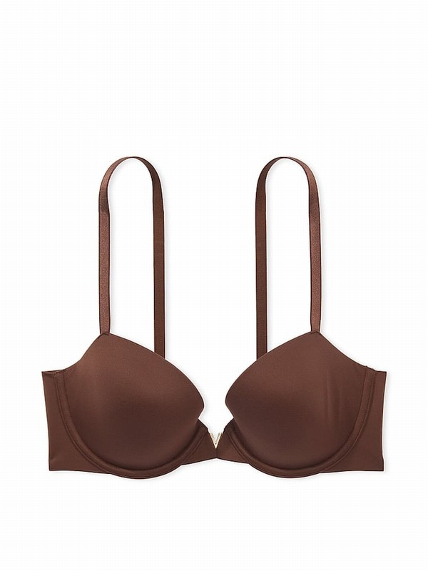 Beige Victoria Secret Ganache Nude Lightly Lined Demi Smooth Bras | JWPKY1394