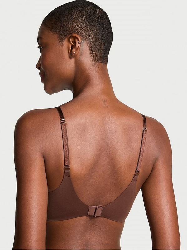 Beige Victoria Secret Ganache Nude Push Up Smooth Bras | BPWZN4127