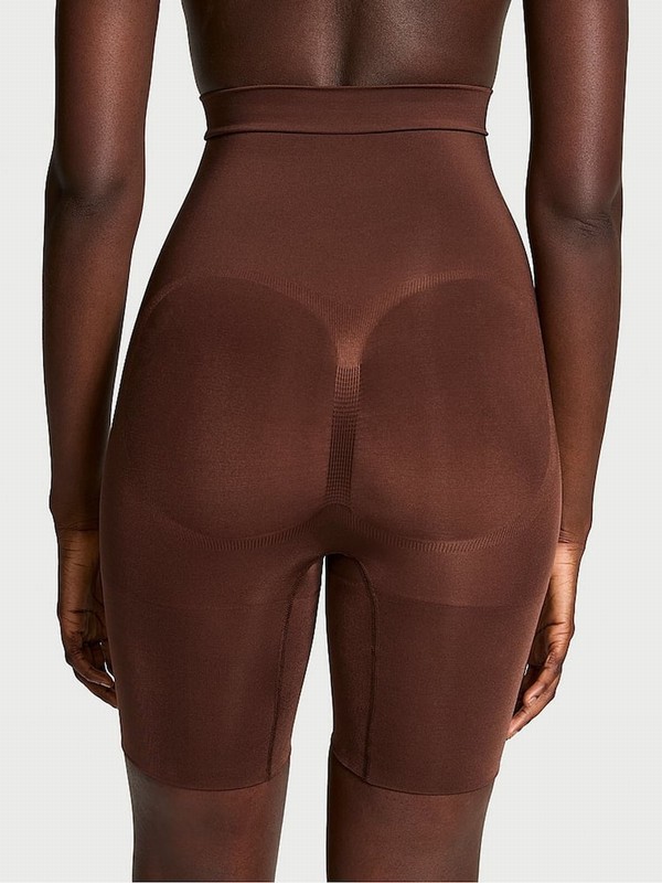 Beige Victoria Secret Ganache Nude Seamless Shaping™ High Waist Underwear | FKXTG3582